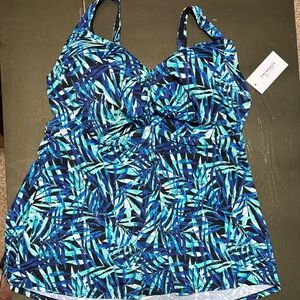 Swimsuits For All Blue and Black Swim Coverup